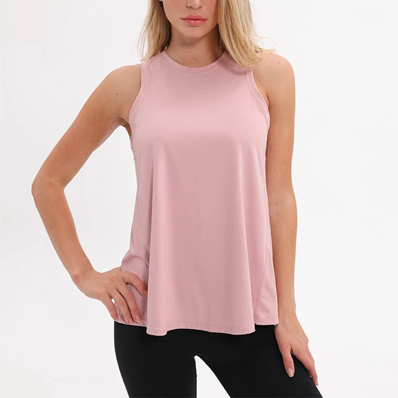 Loose Fit Open Back Athletic Yoga Tank Top