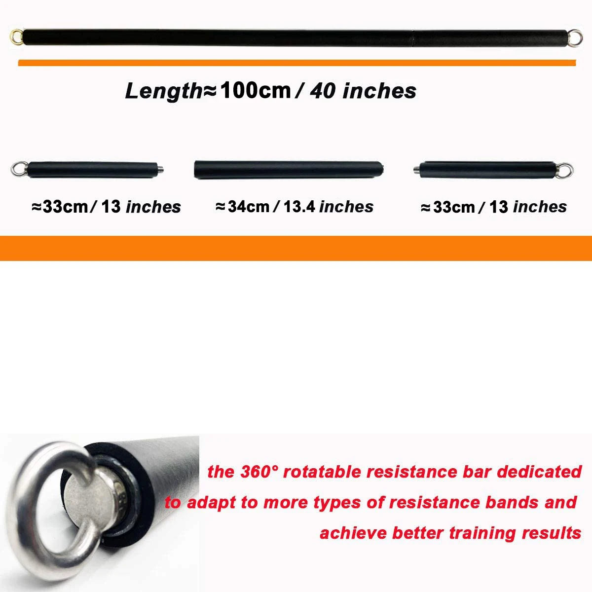 Portable Home Gym Bar with Resistance Bands – Full-Body Workout Kit