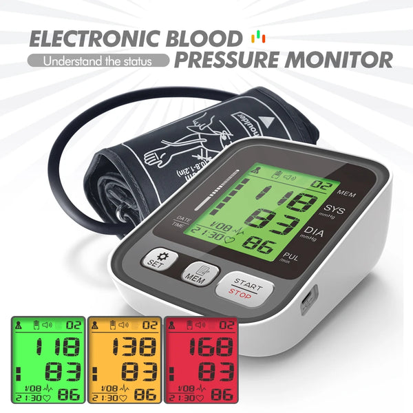 KIUZOU Upper Arm Blood Pressure Monitor – Automatic Digital BP Machine with Large Display & Adjustable Cuff