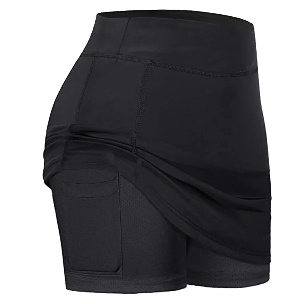 Women’s High Waist Quick-Dry Tennis Skort with Pocket