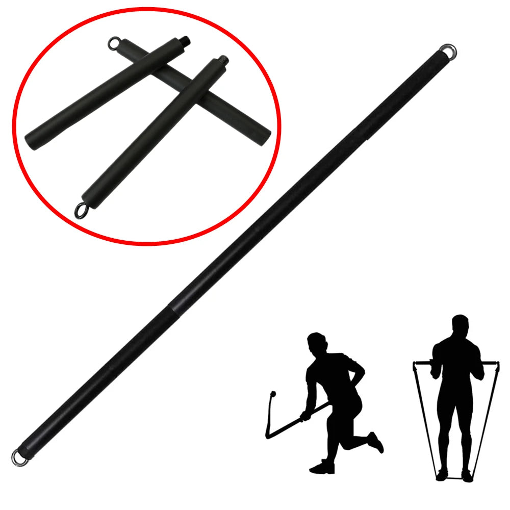 Portable Home Gym Bar with Resistance Bands – Full-Body Workout Kit