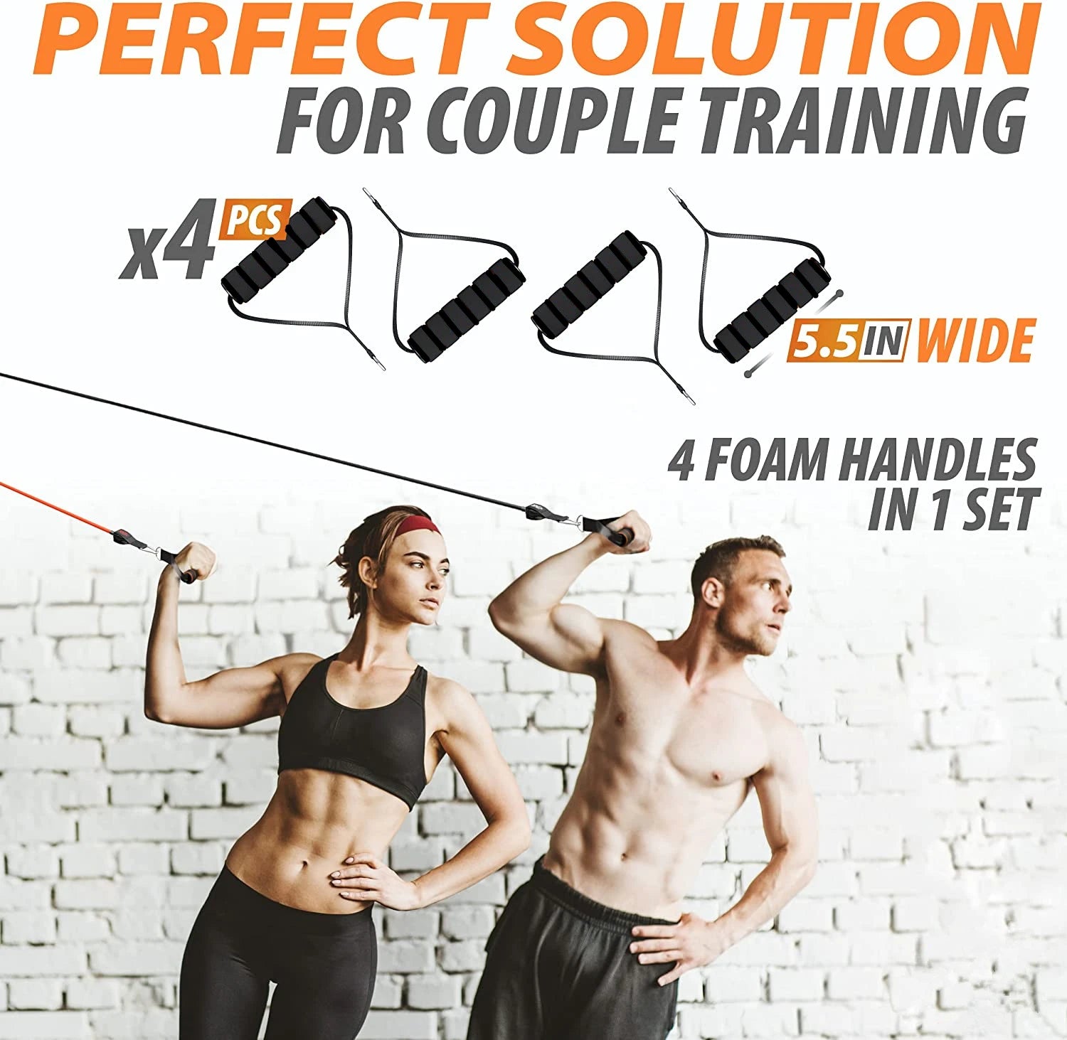 Portable Home Gym Bar with Resistance Bands – Full-Body Workout Kit