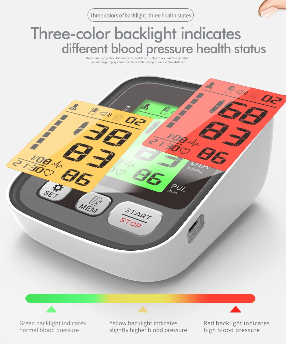 KIUZOU Upper Arm Blood Pressure Monitor – Automatic Digital BP Machine with Large Display & Adjustable Cuff