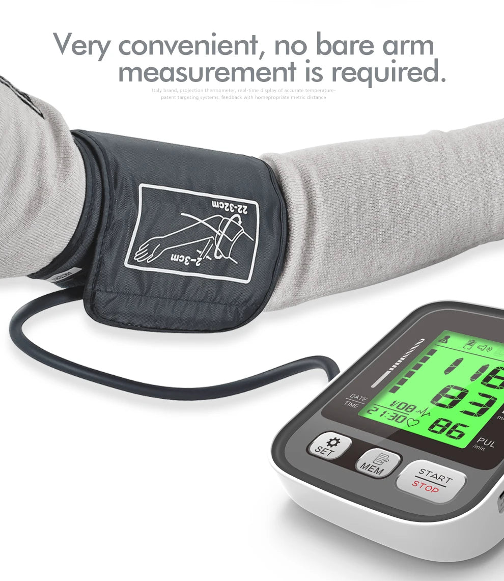 KIUZOU Upper Arm Blood Pressure Monitor – Automatic Digital BP Machine with Large Display & Adjustable Cuff