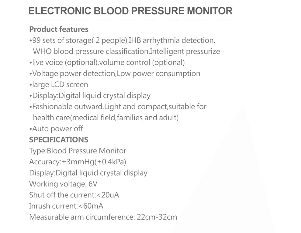 KIUZOU Upper Arm Blood Pressure Monitor – Automatic Digital BP Machine with Large Display & Adjustable Cuff
