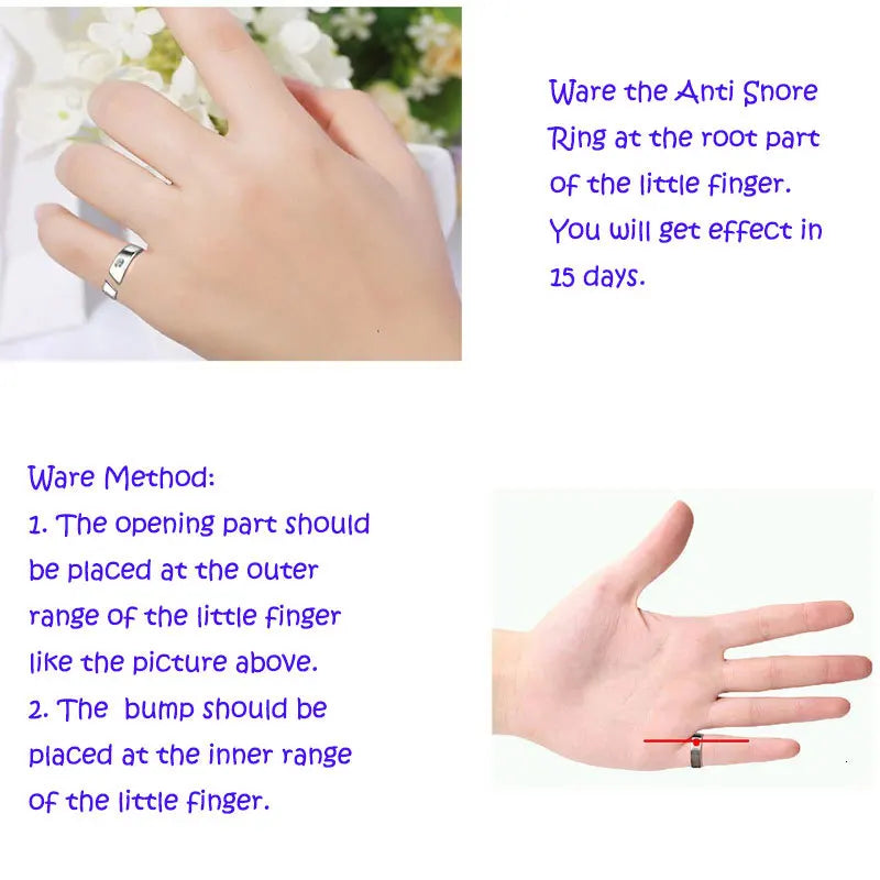 Anti Snore Sleep Ring – Magnetic Therapy Acupressure Snoring Device: