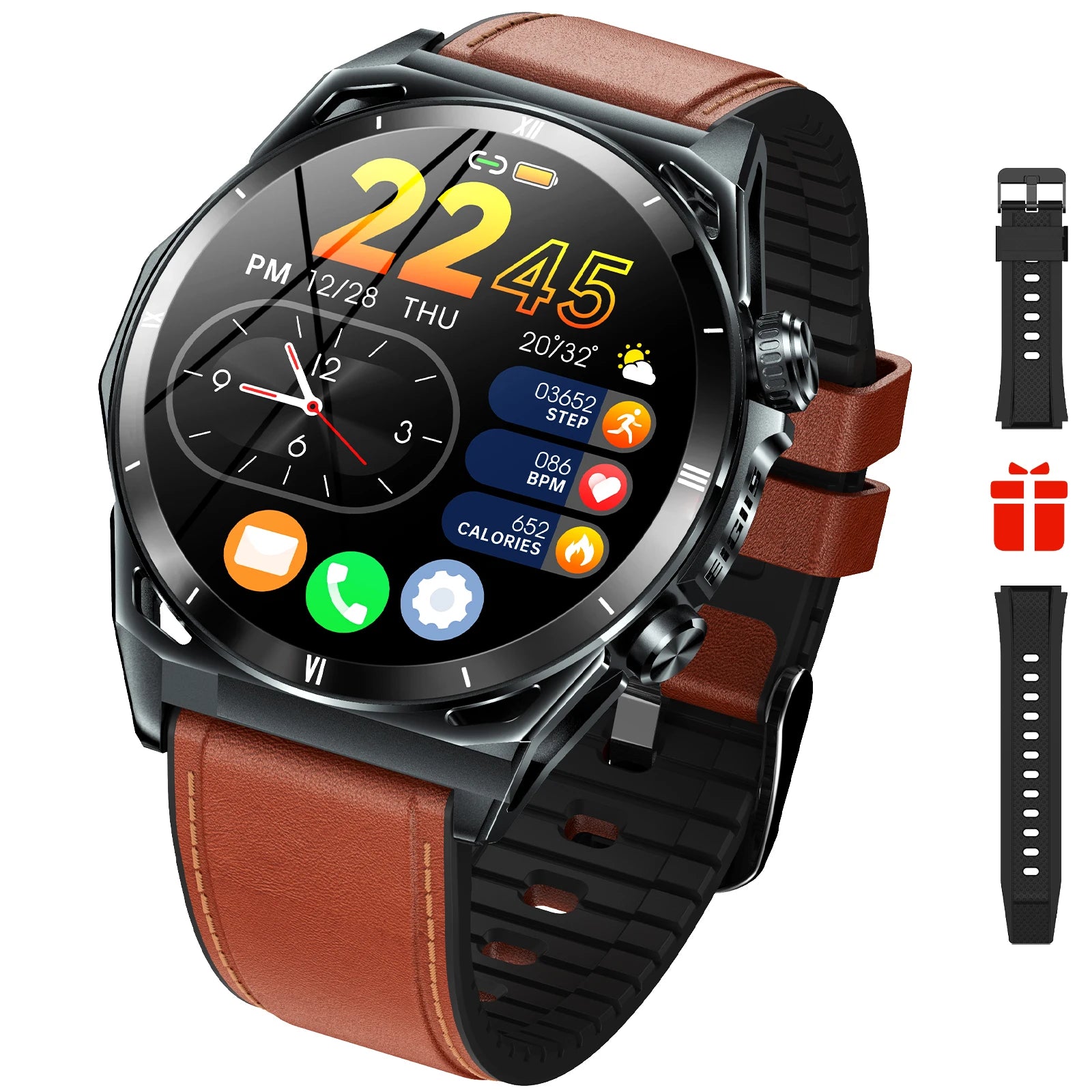 EIGIIS KE6 Smartwatch – 1.43" AMOLED, Bluetooth Call, Waterproof
