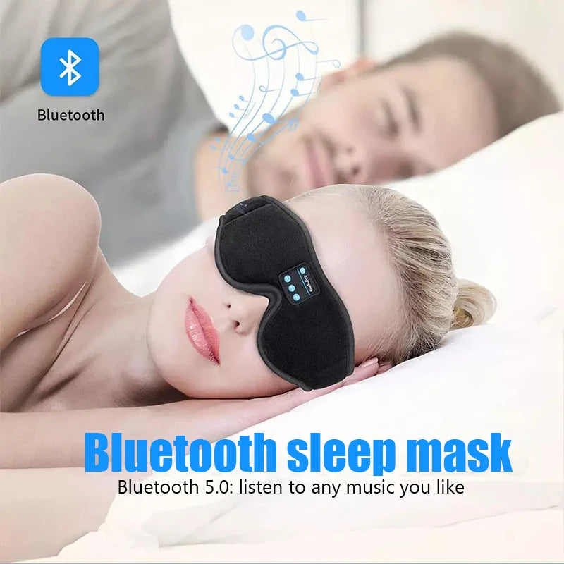 3D Bluetooth Sleeping Headphones Eye Mask: