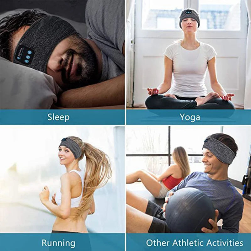 Wireless Bluetooth Sports Sleep Headband with Earbuds