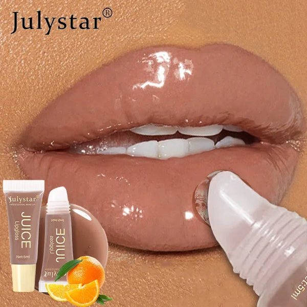 Nude Brown Plumping Lip Gloss – Moisturizing Fruit Lip Oil