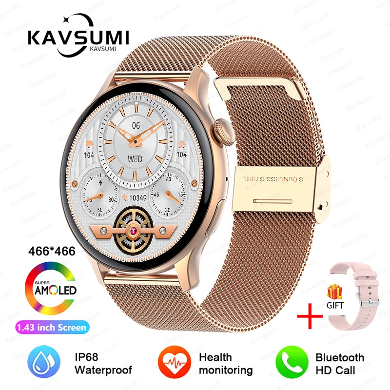 2024 NFC Smartwatch for Women – GPS, Voice & Health Tracker
