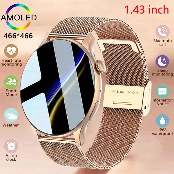 2024 NFC Smartwatch for Women – GPS, Voice & Health Tracker