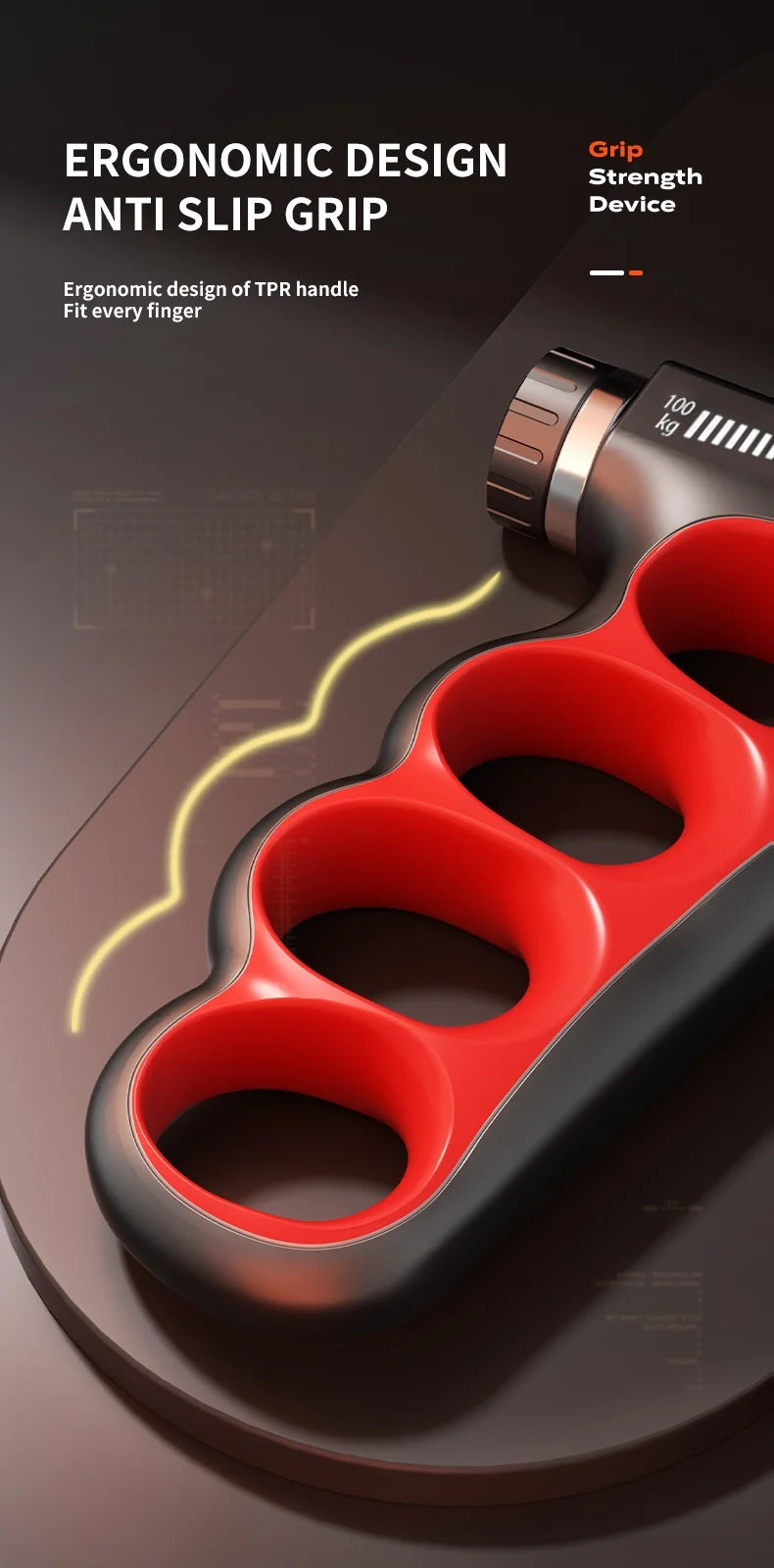 5-100kg Grip Strength Gym Wrist Expander Hand Strengthener