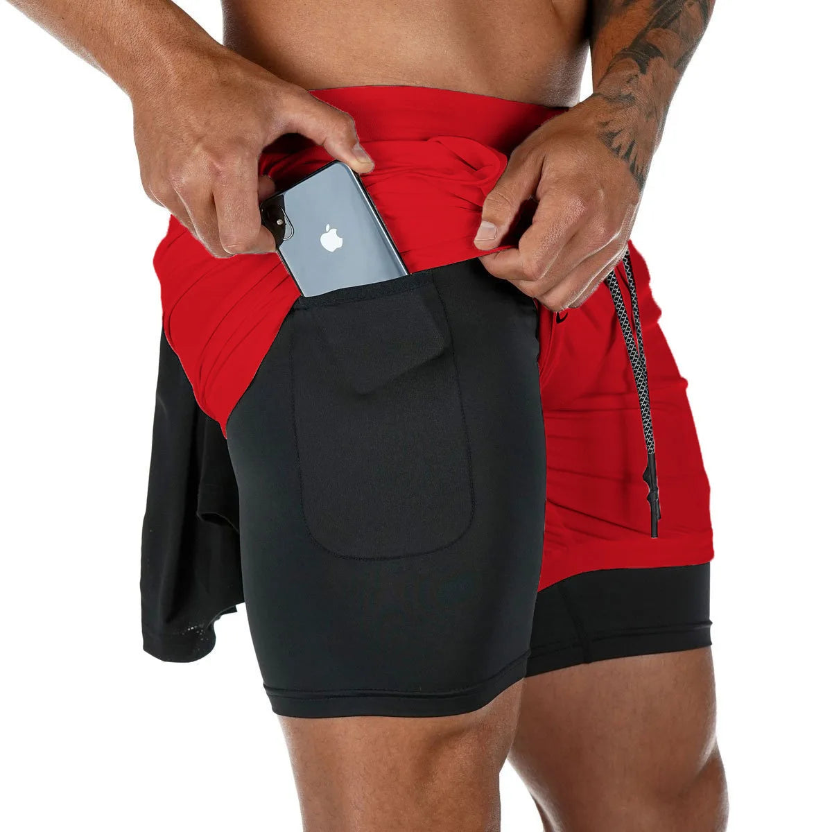 Camo Running Shorts Men – 2-in-1 Quick Dry Workout Shorts