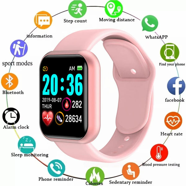 Y68 D20 Smart Watch – Phone, Music & Health Tracker for Men & Women