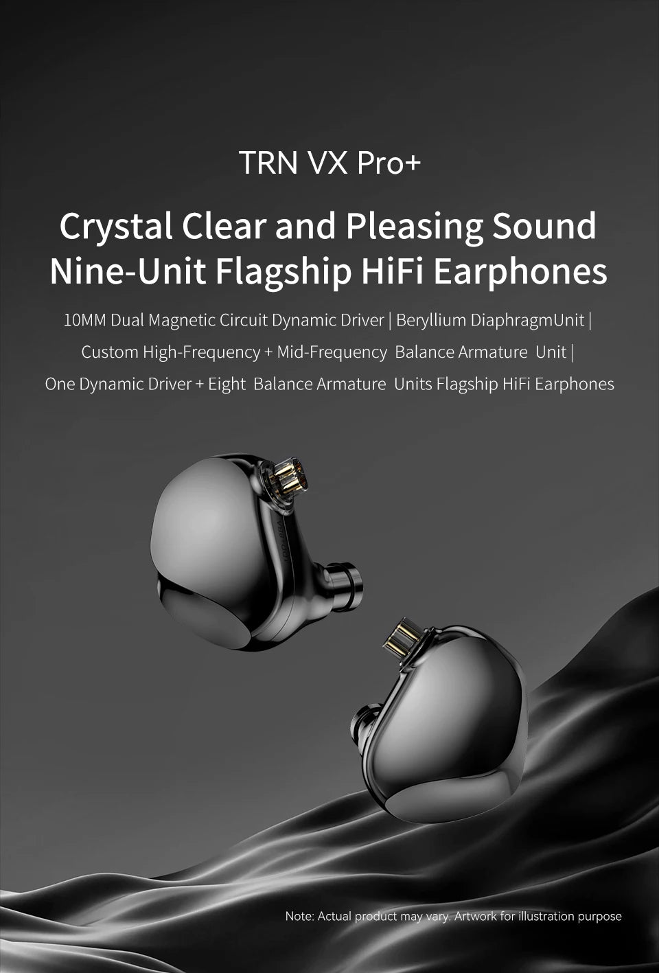 New VX Pro+ 8BA+1DD Hybrid In-Ear Monitor Earphones