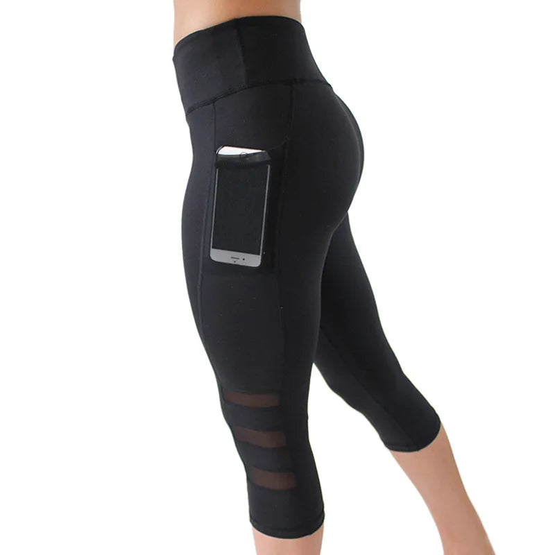 Women’s High Waist Seamless Hollow-Out Yoga Tights