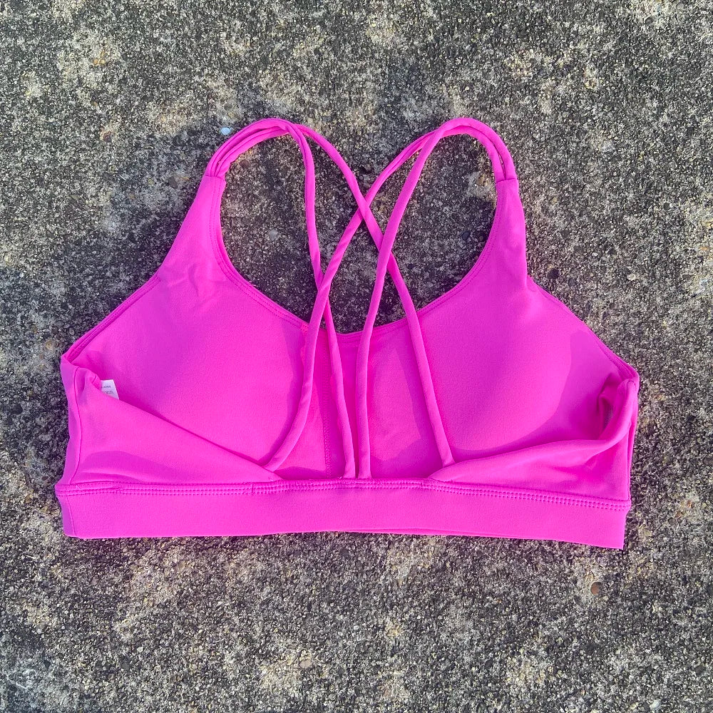 Solid Color Soft High-Strength Women's Fitness Bra – Tight Sport Top for Gym, Yoga & Training