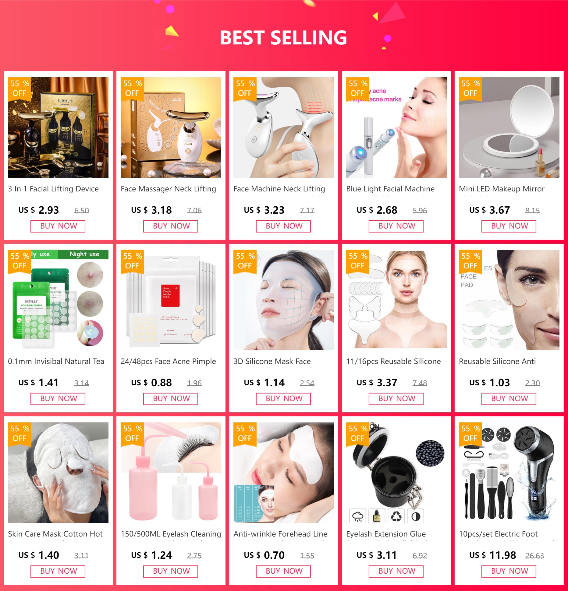 40Pcs Face Lift Tape – Invisible Wrinkle & Chin Lifting Patches