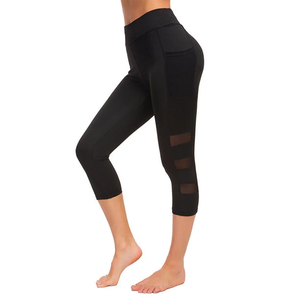 Women’s High Waist Seamless Hollow-Out Yoga Tights