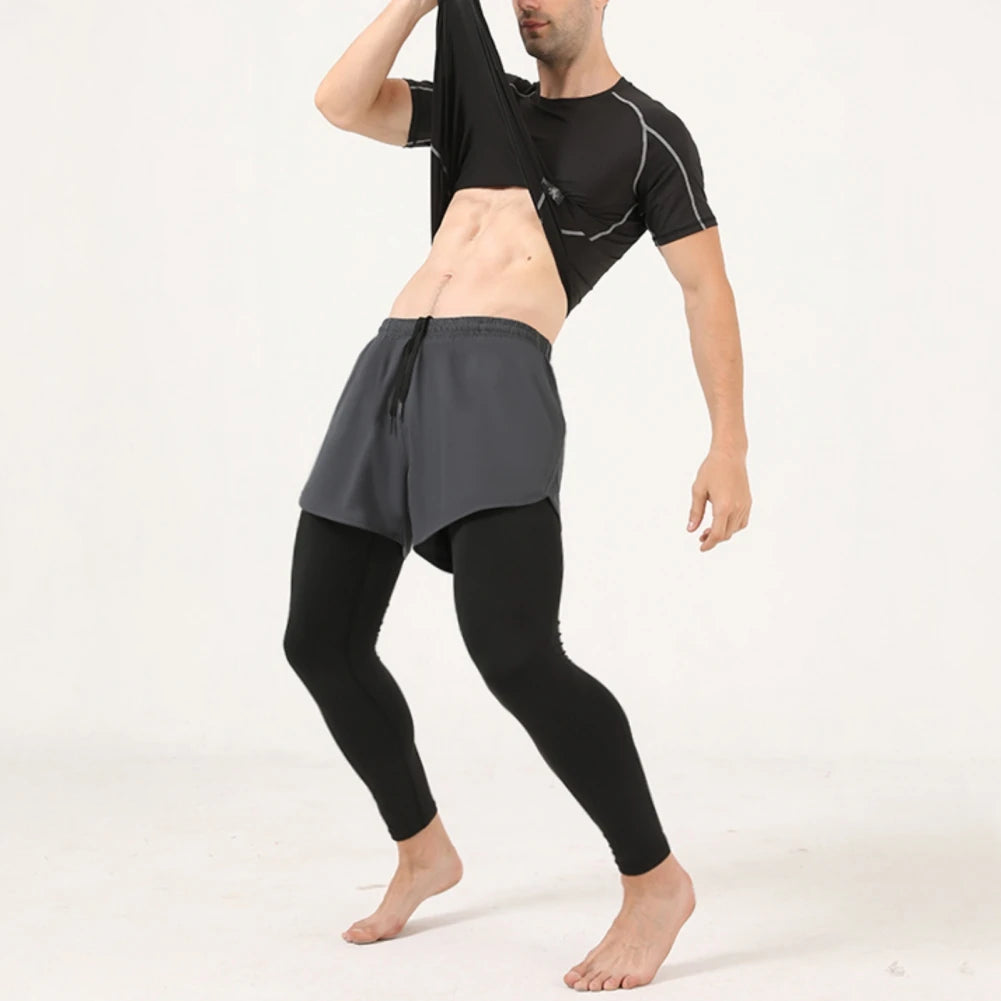Men’s Quick-Dry Fake Two-Piece Outdoor Pants