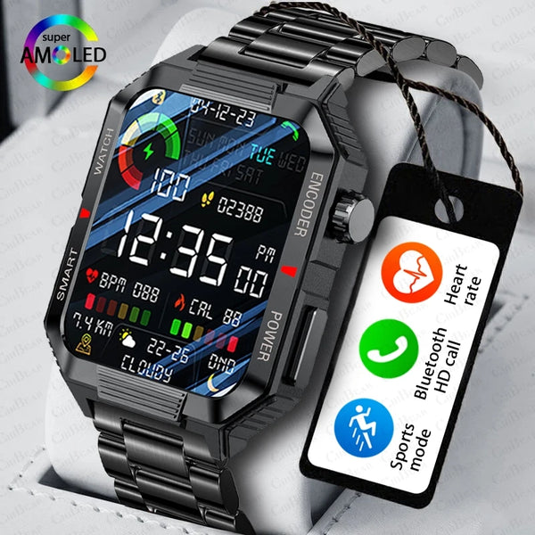 EGC+PPG GPS Fitness Smartwatch for Men – 1.99" HD Screen
