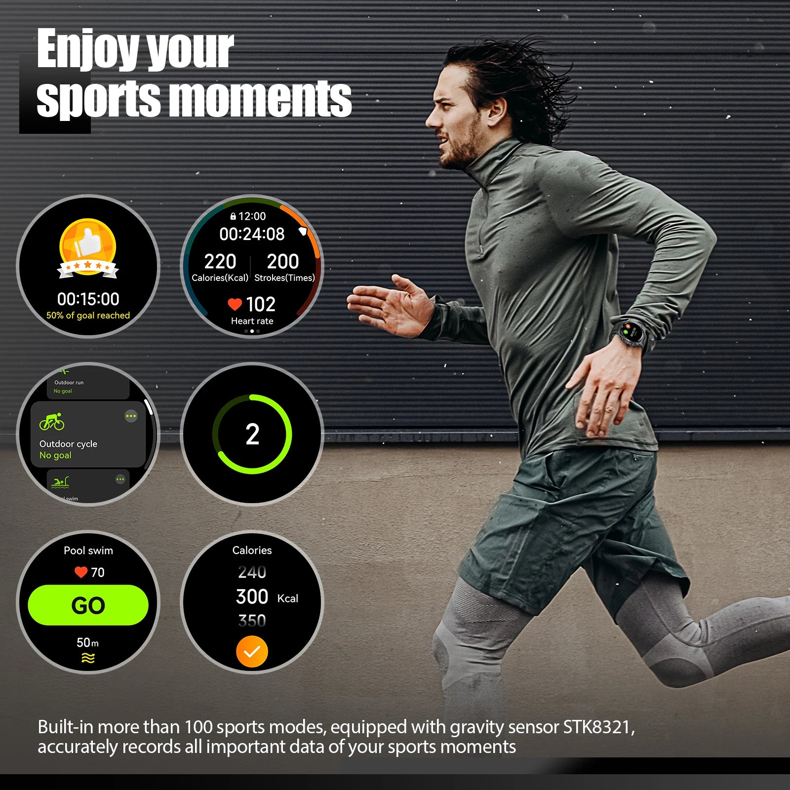 EIGIIS KE6 Smartwatch – 1.43" AMOLED, Bluetooth Call, Waterproof