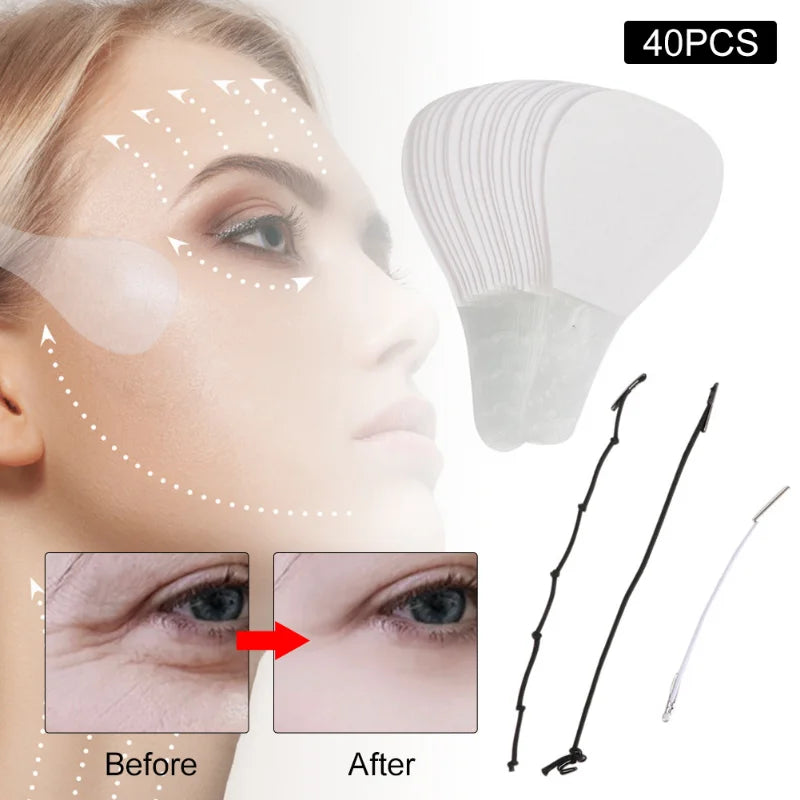 40Pcs Face Lift Tape – Invisible Wrinkle & Chin Lifting Patches