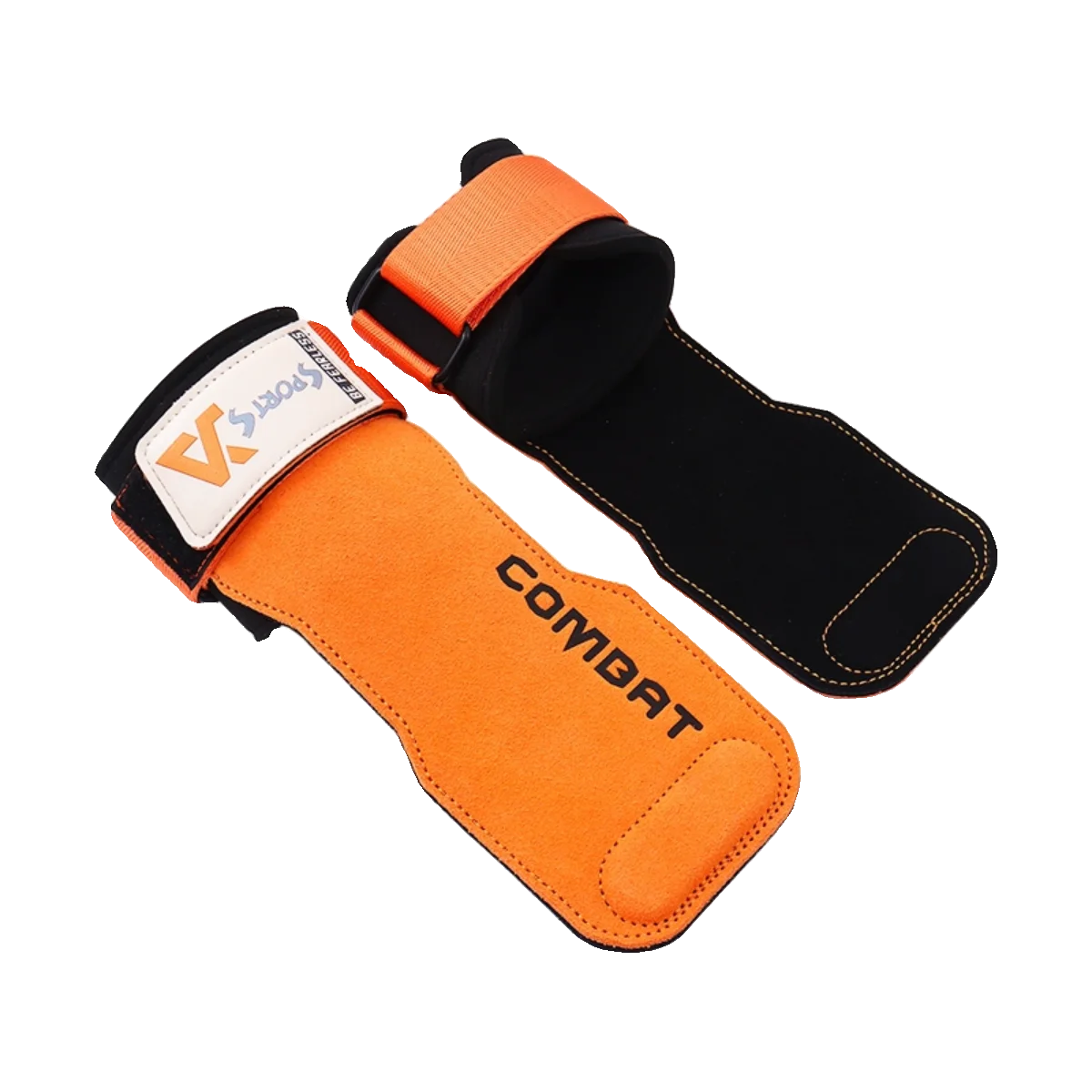 1 Pair Cowhide Gym Gloves Grips – Anti-Skid Weightlifting Pads for Deadlifts & Powerlifting