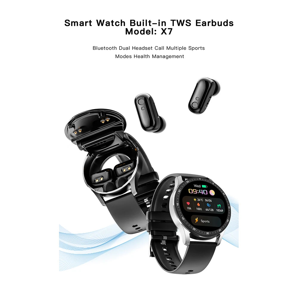 GEJIAN X7 Smartwatch & TWS Bluetooth Headset Combo