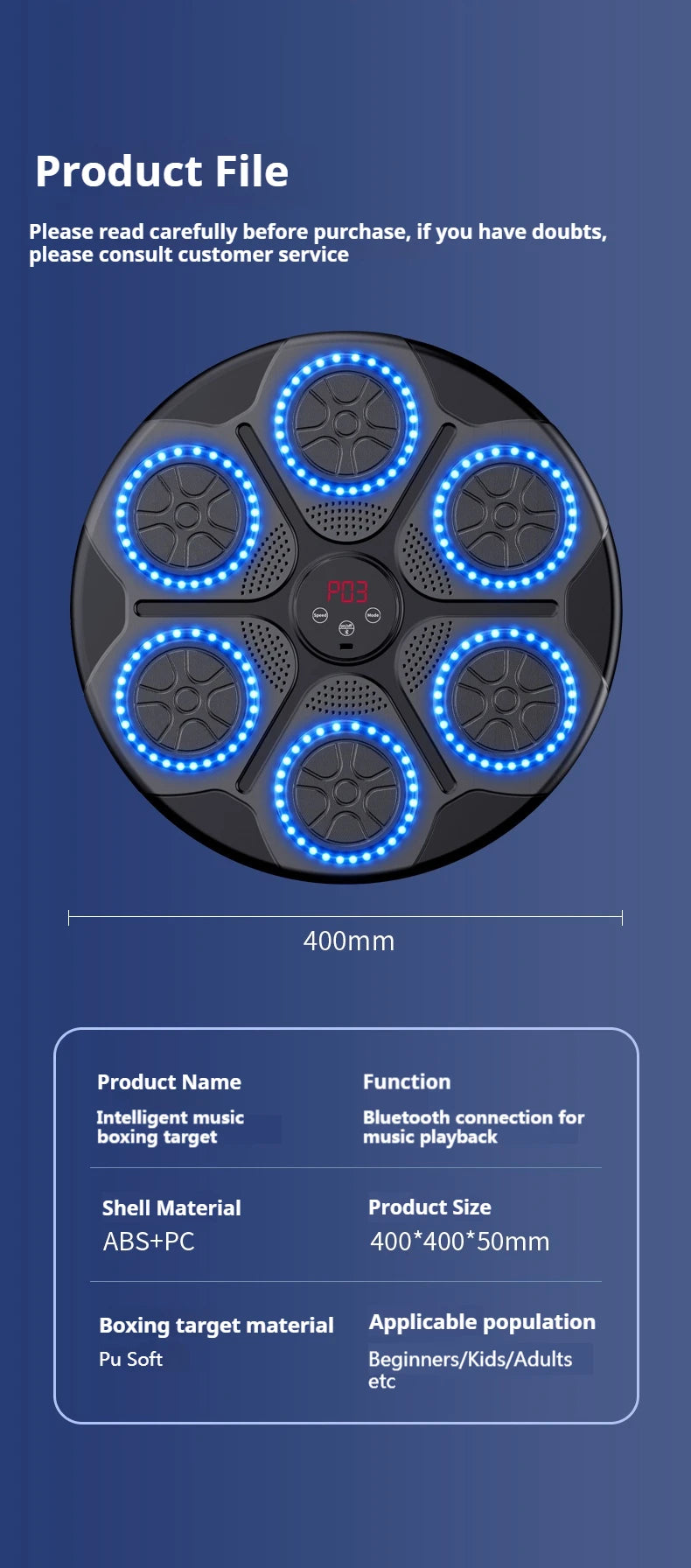 New Music Boxing Machine Smart Bluetooth Wall Mounted Music Boxing Trainer