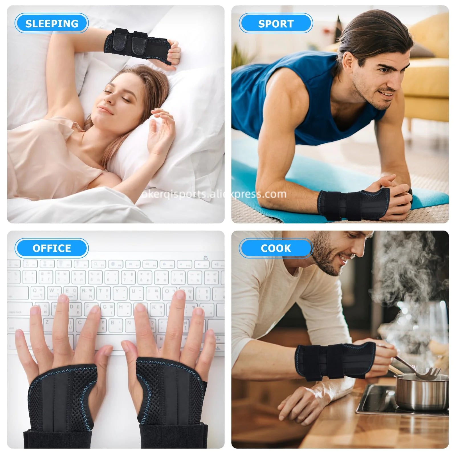 1 Pairs Sandbag Wristband Adjustable Multifunctional Weight Bearing Arm Sandbag Breathable Fitness Equipment for Outdoor Sports