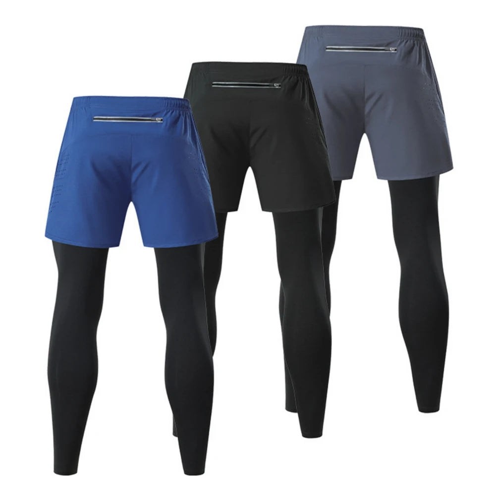 Men’s Quick-Dry Fake Two-Piece Outdoor Pants