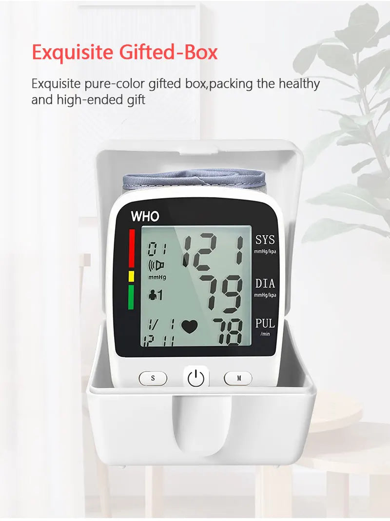 Digital Blood Pressure Monitor – Wrist Tensiometer Electronic Sphygmomanometer