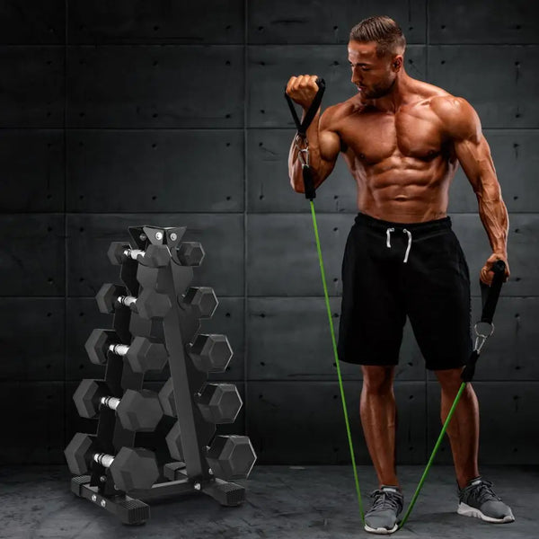 5-Tier Dumbbell Rack Home Gym Storage Shelf