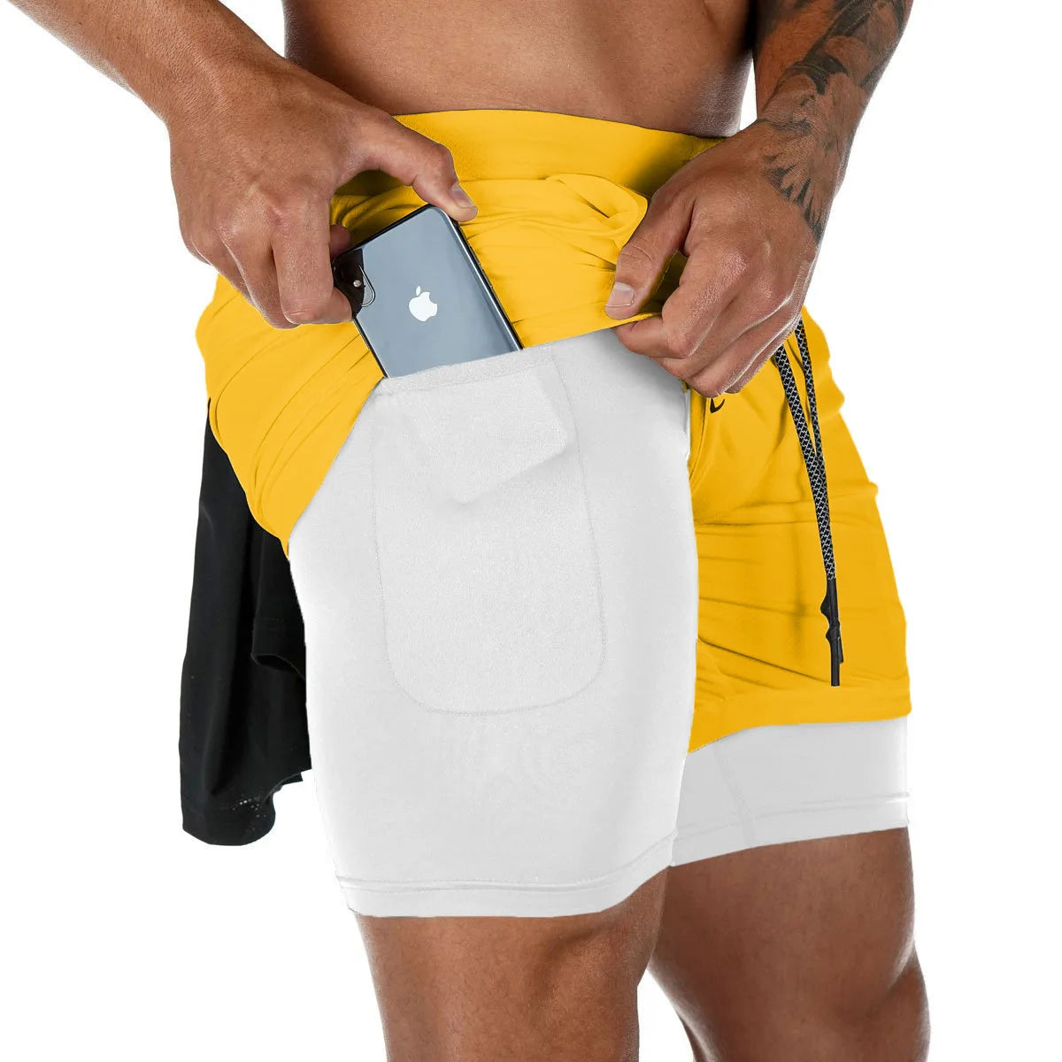 Camo Running Shorts Men – 2-in-1 Quick Dry Workout Shorts