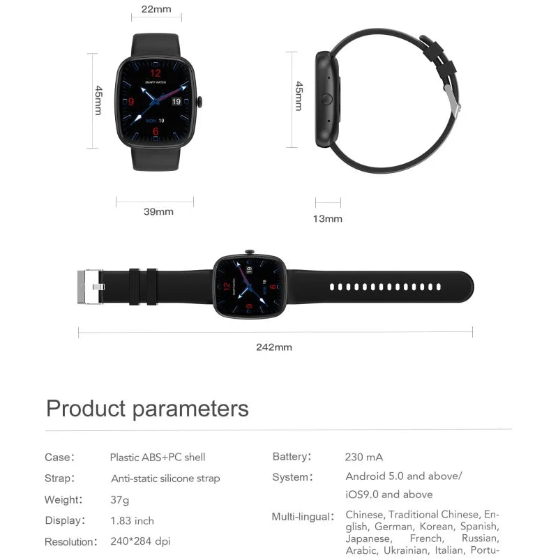 New Bluetooth Call Smartwatch – Blood Pressure & Fitness Tracker