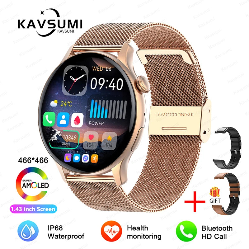 2024 NFC Smartwatch for Women – GPS, Voice & Health Tracker
