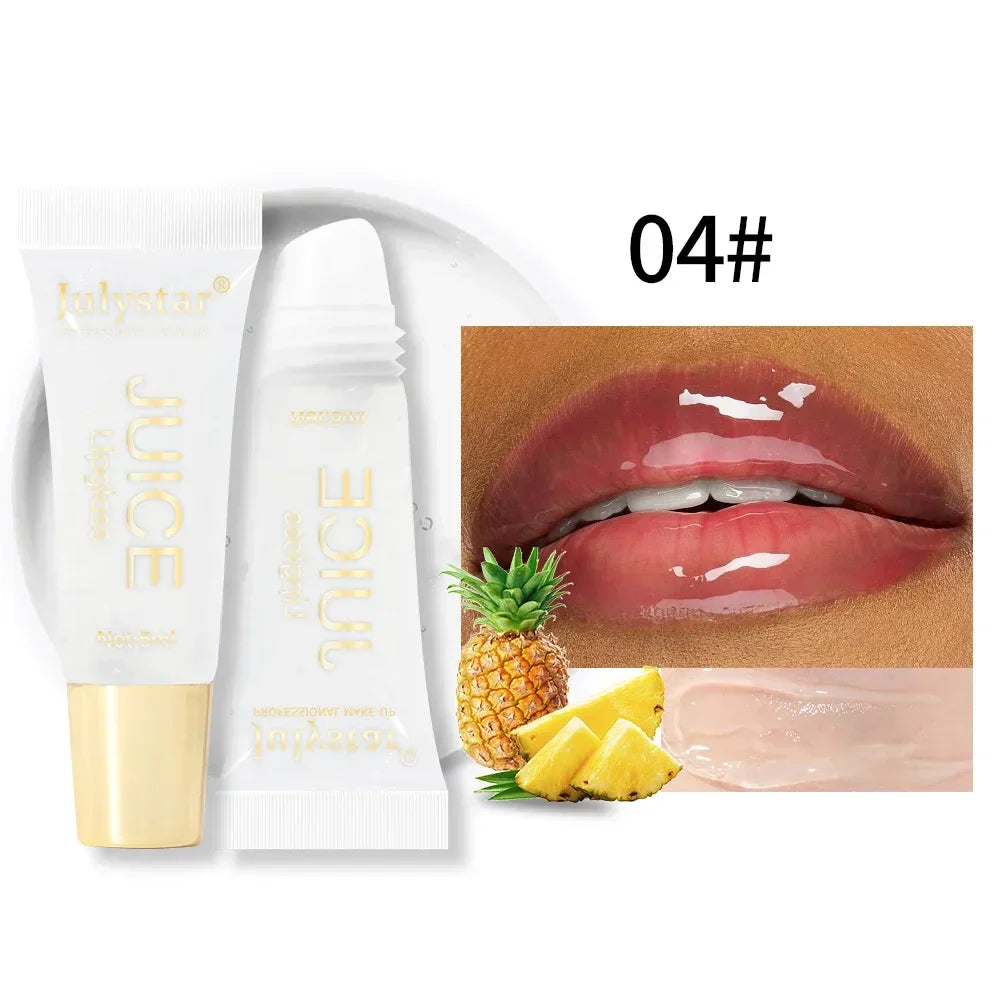 Nude Brown Plumping Lip Gloss – Moisturizing Fruit Lip Oil