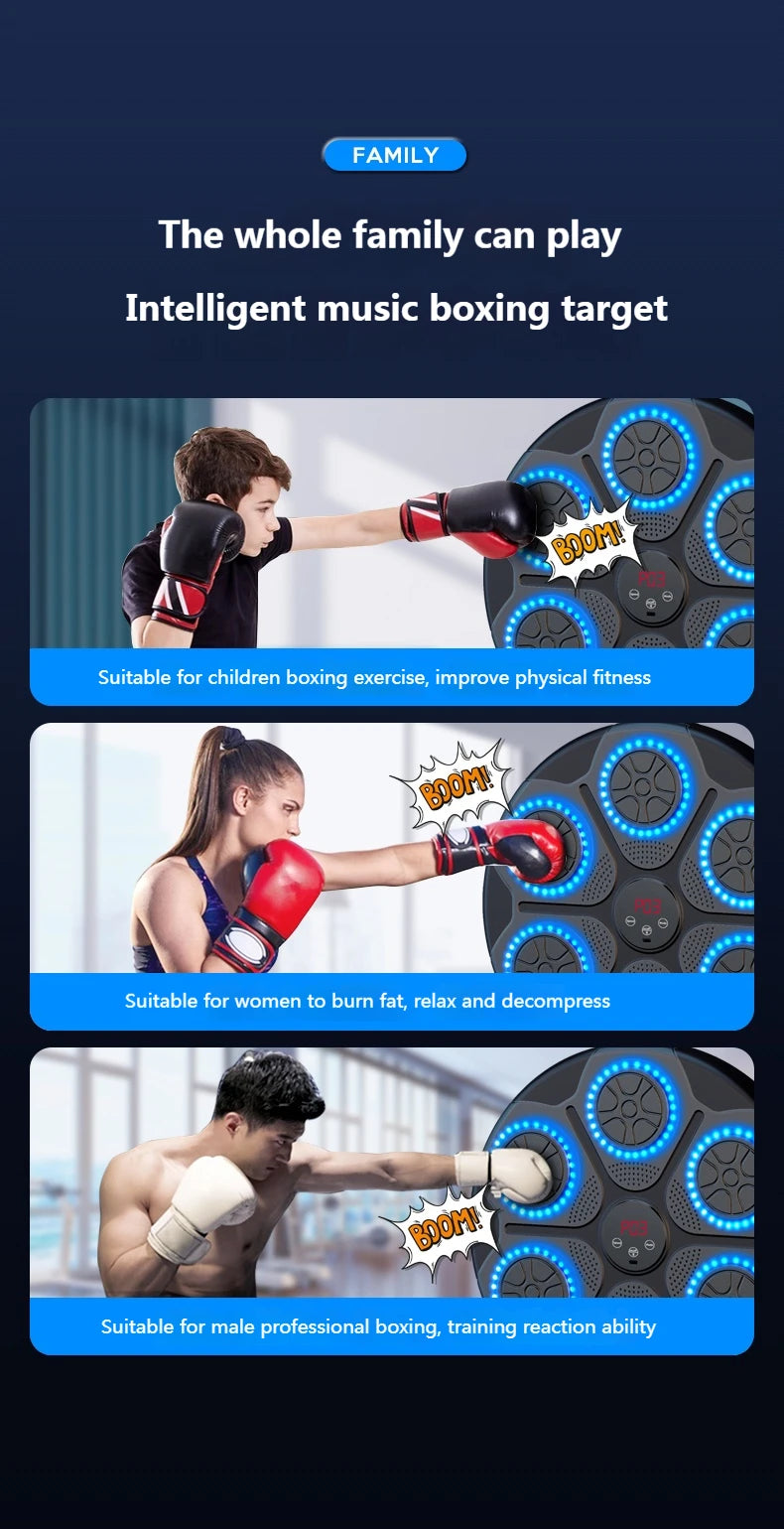 New Music Boxing Machine Smart Bluetooth Wall Mounted Music Boxing Trainer