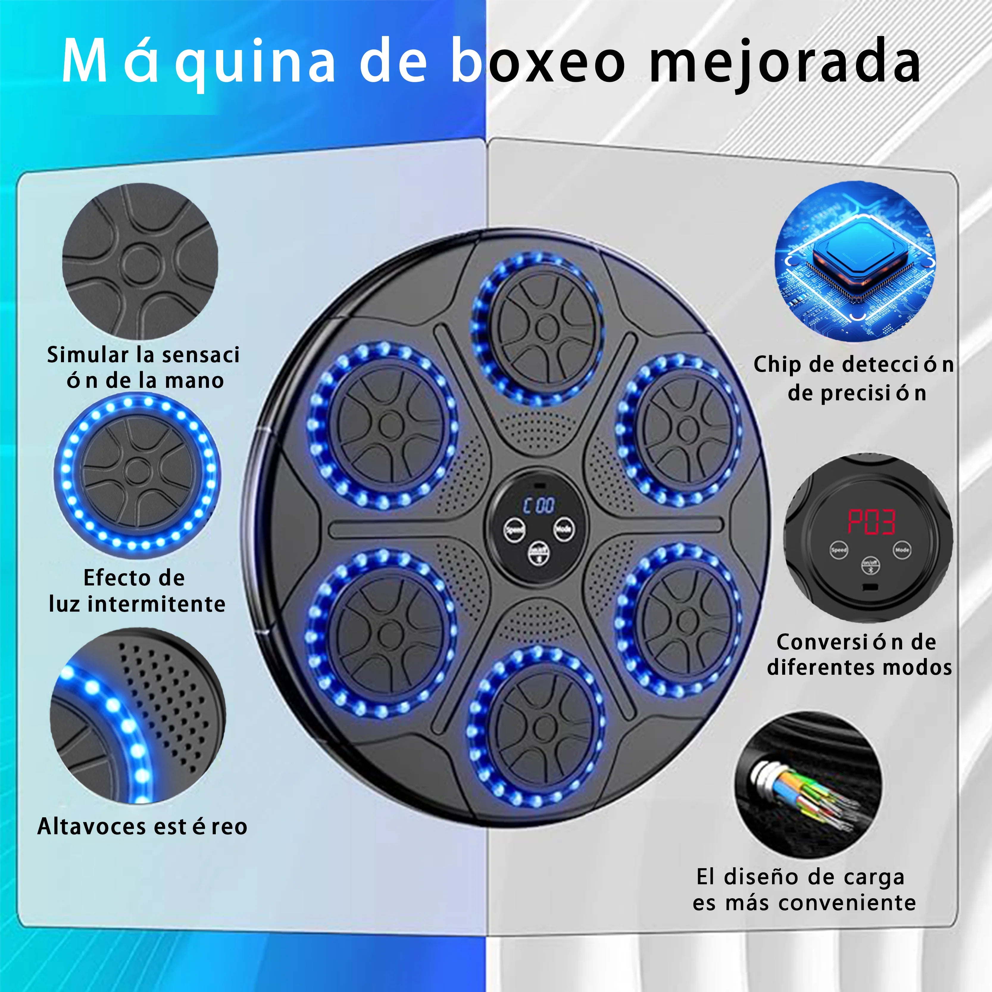 New Music Boxing Machine Smart Bluetooth Wall Mounted Music Boxing Trainer