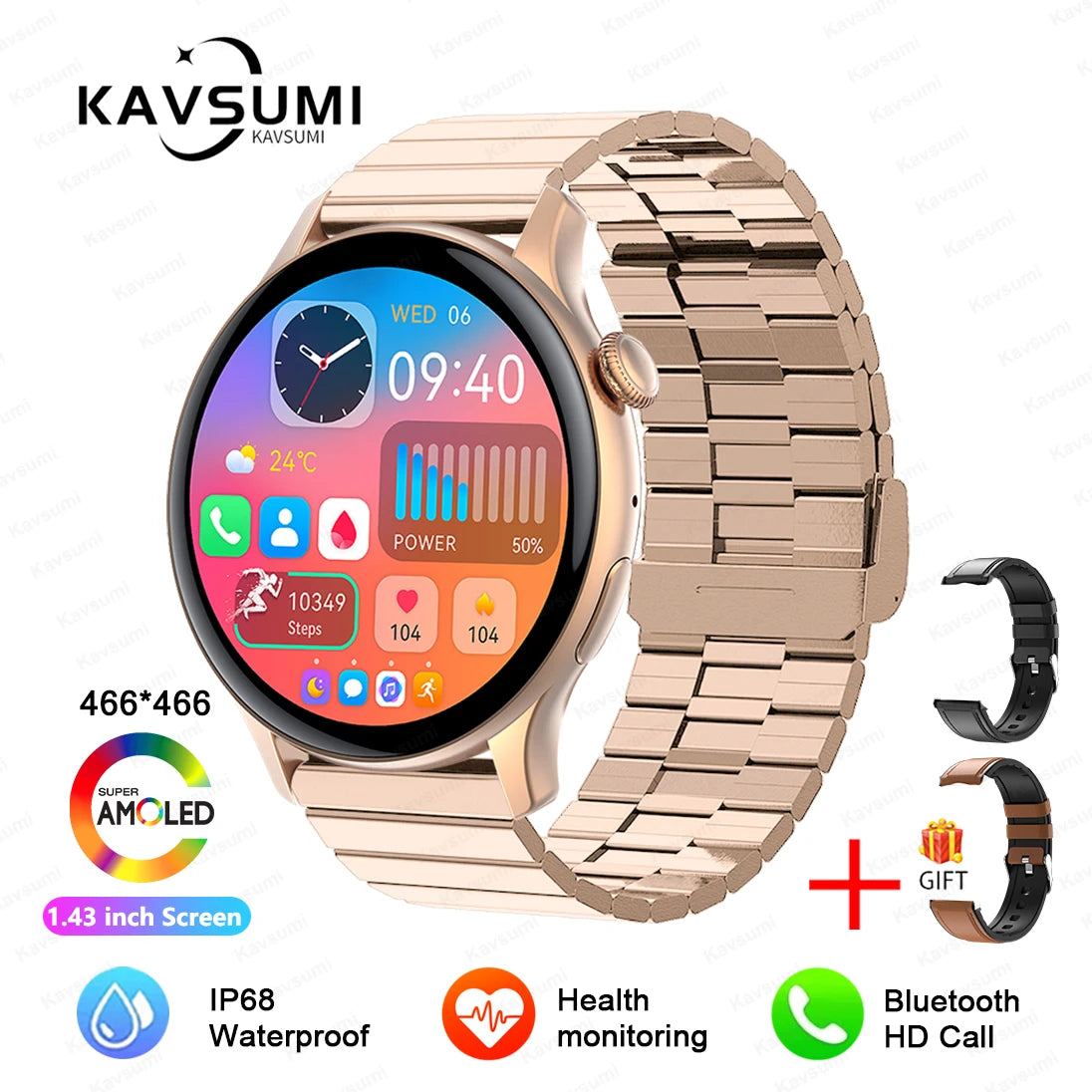 2024 NFC Smartwatch for Women – GPS, Voice & Health Tracker