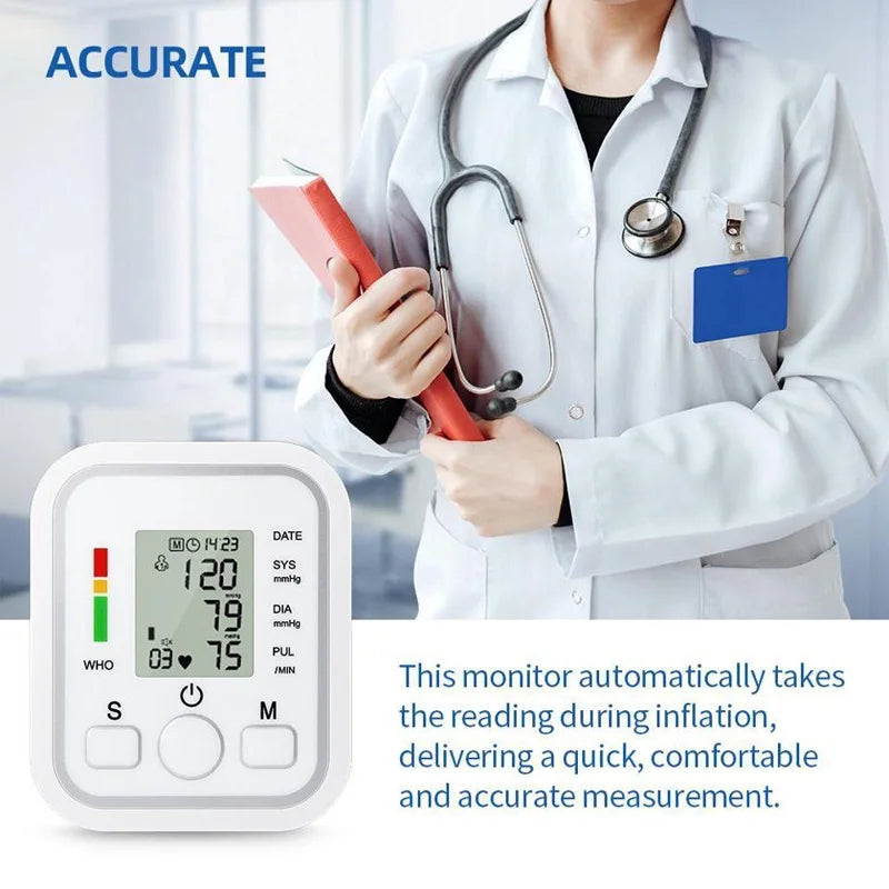 Spanish, English, Portuguese, Russian, No Voice-Digital Arm Blood Pressure Monitor