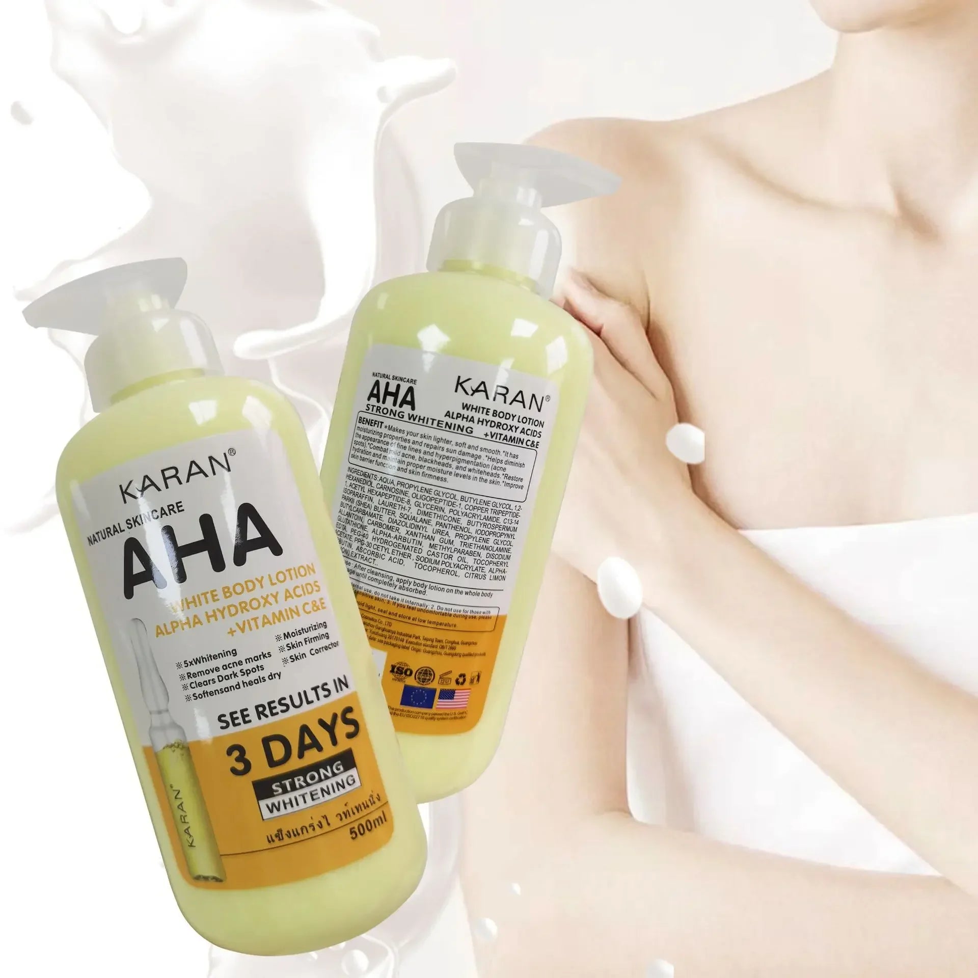 500ml Whitening Body Cream with Vitamin C&E