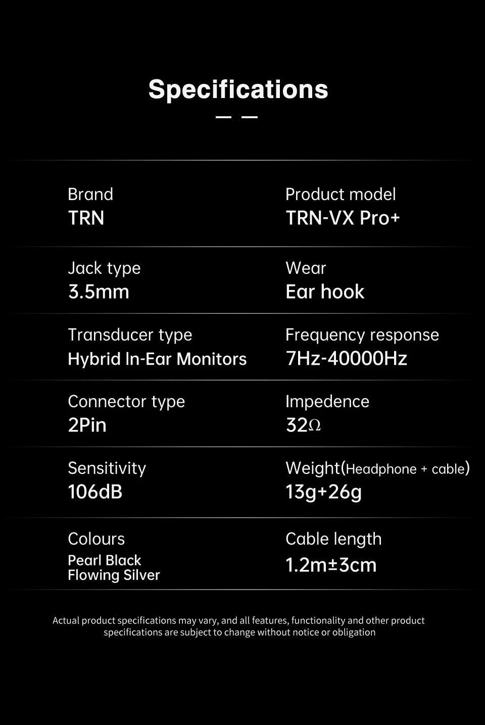 New VX Pro+ 8BA+1DD Hybrid In-Ear Monitor Earphones