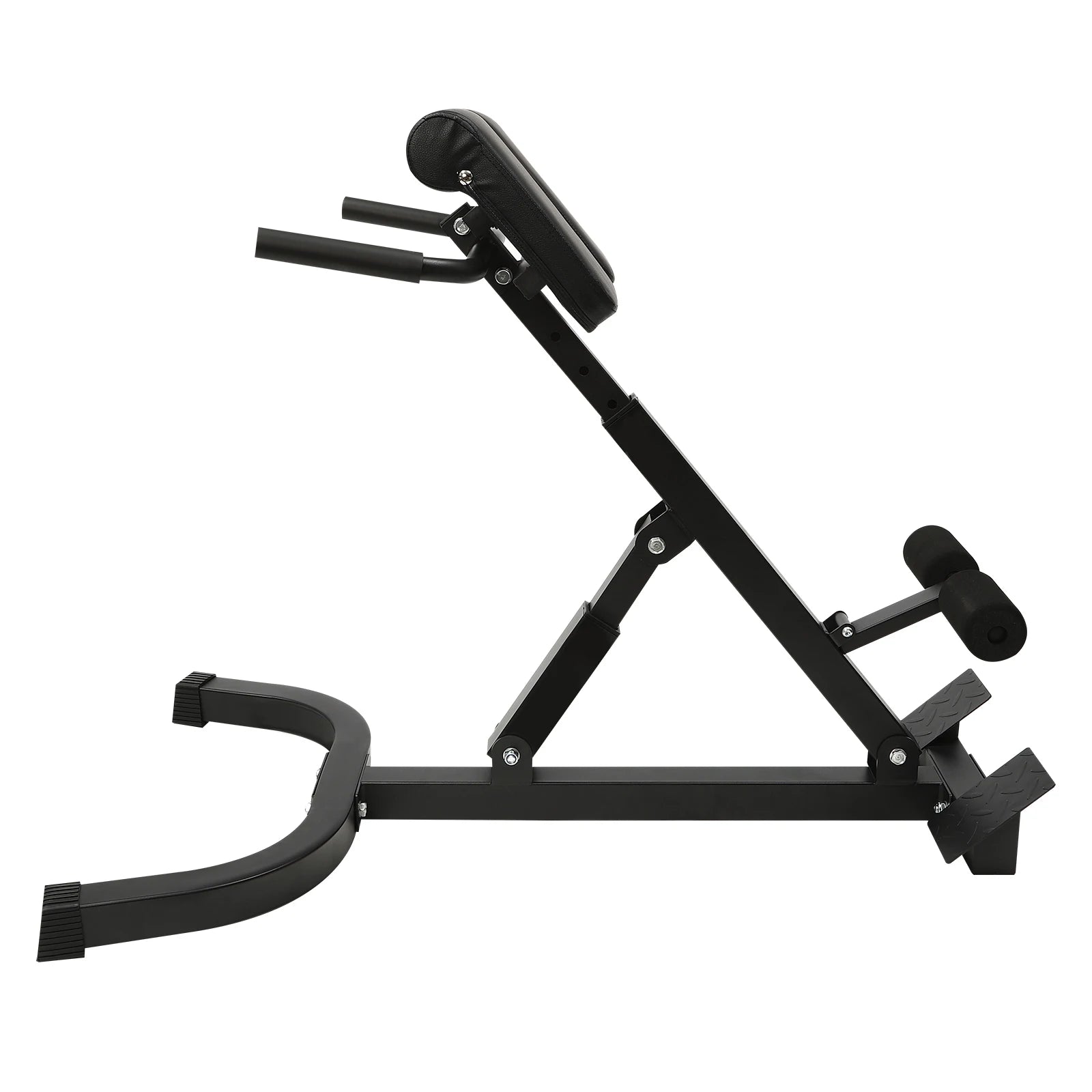 Adjustable Sit-Up Bench Roman Chair with 8 Pads