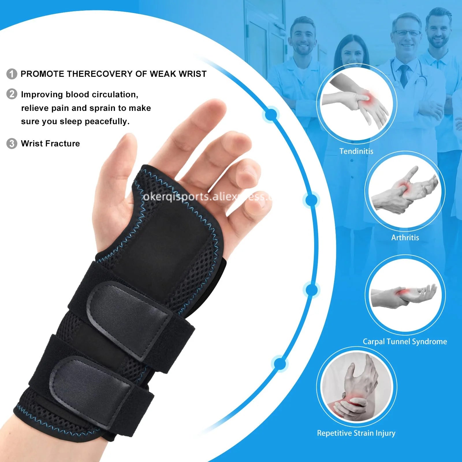 1 Pairs Sandbag Wristband Adjustable Multifunctional Weight Bearing Arm Sandbag Breathable Fitness Equipment for Outdoor Sports