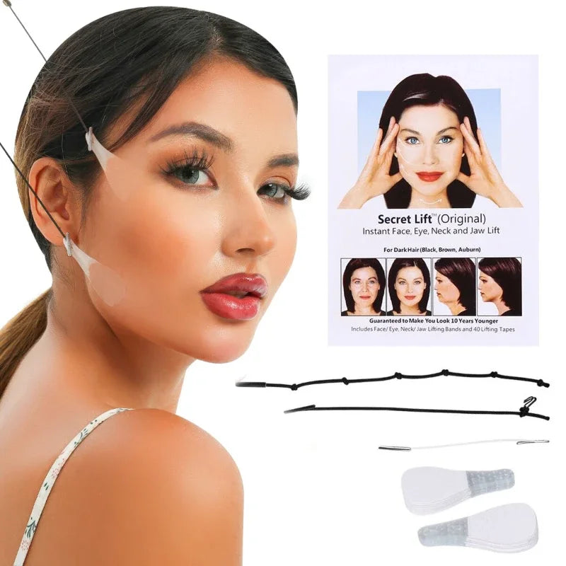 40Pcs Face Lift Tape – Invisible Wrinkle & Chin Lifting Patches