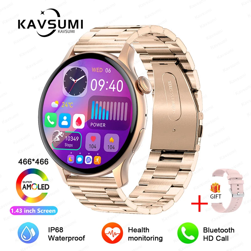 2024 NFC Smartwatch for Women – GPS, Voice & Health Tracker