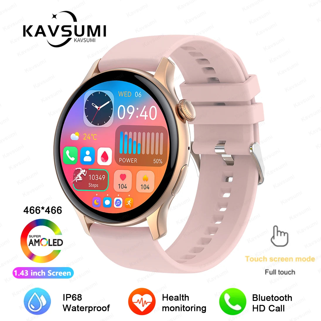 2024 NFC Smartwatch for Women – GPS, Voice & Health Tracker